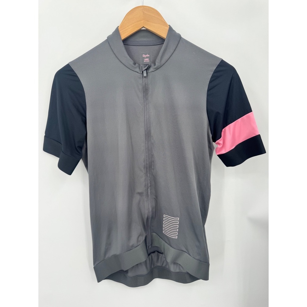 Rapha Pro Team Training Jersey Women Large Grey Short Sleeve Full Zip